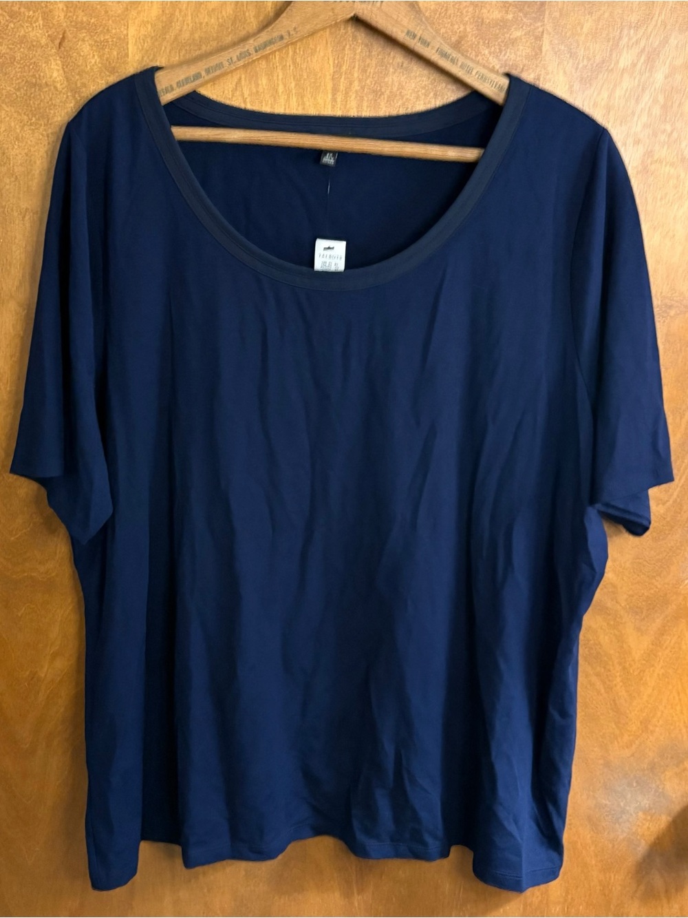 Talbots Navy Blue Short Sleeve T-Shirt 2X NWT Minimalist Preppy Boho Coastal Mod